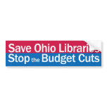 Save Ohio Libraries bumper sticker bumper stickers