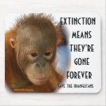 Save Orangutans from  Extinction Mouse Mats