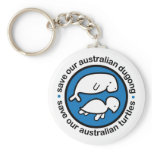 Save our dugong & turtles keychains
