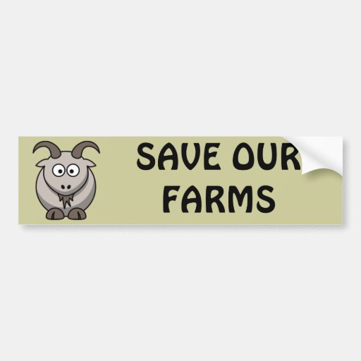 Save Our Farms Goat Bumper Sticker Zazzle