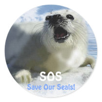 SAVE OUR HARP SEALS Design Stickers