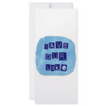 Save Our Lake in Blue Inverted Block letters rack cards
