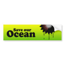 SAVE OUR OCEAN BUMPER STICKER
