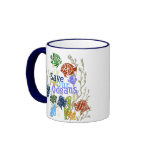 Save Our Oceans Nautical Coral Reef Coffee Cup mugs