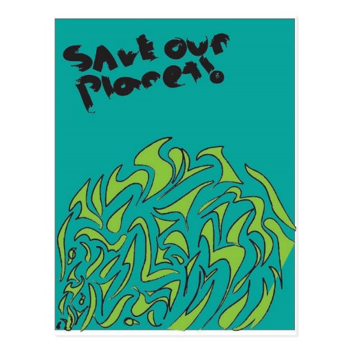Save our planet postcards