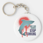 Save Our Sharks Stop Finning Keychain