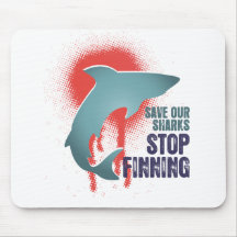 Save Our Sharks Stop Finning Mouse Pads