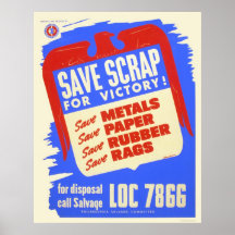 Save scrap for victory! - WPA Posters