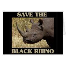 Save the Black Rhino Card