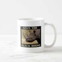 Save the Black Rhino Coffee Mugs