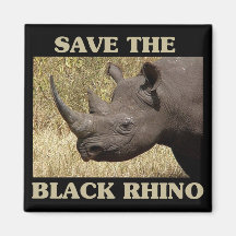 Save the Black Rhino Magnet