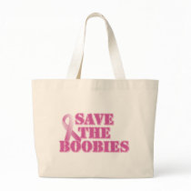 Save the Boobies Tote Bags