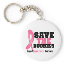 Save The Boobies Breast Cancer Keychain