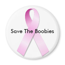 Save the boobies breast cancer magnet