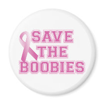 Save the Boobies (fr) Fridge Magnets