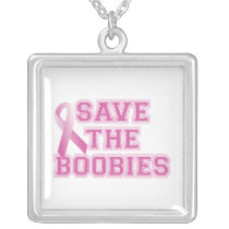 Save the Boobies (fr) necklace