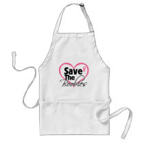 Save The Boobies (Heart) Breast Cancer Apron