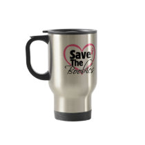 Save The Boobies (Heart) Breast Cancer Coffee Mug