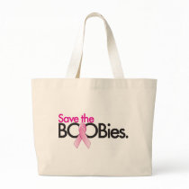 save the boobs tote bag