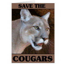 Save the Cougar Greeting Card