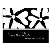 Save the Date - B&W Wedding Postcard