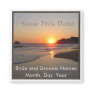 Save the Date Beach Sunset Magnet
