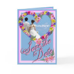 Save the Date, Beach Wedding Flower Invitation cards