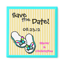 Save the Date Beach Wedding Magnet