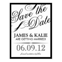 SAVE THE DATE | BLACK & WHITE POSTCARDS