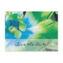 Save the Date! Blue Green Flower Postcard