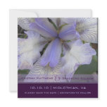 Save the Date Blue Iris 5x5 invitations