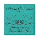 SAVE THE DATE BLUE WEDDING  MAGNET - Customised
