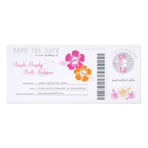 Save the Date Boarding Pass Personalised Invites