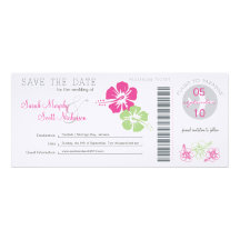 Save the Date Boarding Pass Personalised Invites