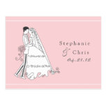 Save the Date Bride and Groom 01 Postcards