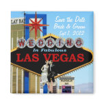 Save the Date Bride & Groom Wedding In Las Vegas M Refrigerator Magnet