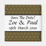 Save The Date Brown Dot Design Magnet