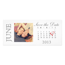 Save the Date Calendar: June 2013 Custom Invitations