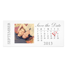 Save the Date Calendar: September 2013 Personalized Invitations