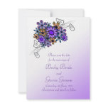 Save the Date Card Funky Floral Garland Collection invitations