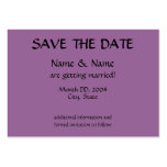 SAVE THE DATE card - initials on back business cards