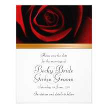 Save the Date Card Roses Are Red Custom Invite