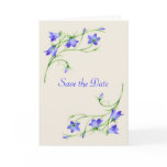 Save the Date Card with bluebell flowers