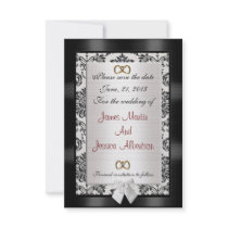 Save the date cards black and white personalized announcement