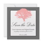 Save the Date Cards Coral Pink Tree invitations