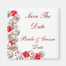 Save the Date Casino Las Vegas Wedding Magnets