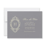 Save the Date // Charcoal & Cream Monogram Personalised Announcements