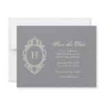 Save the Date // Charcoal & Cream Monogram Personalised Invitations