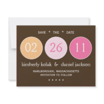 "Save the Date" Circles Custom Invitations