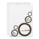 Save the Date (cogs) invitations